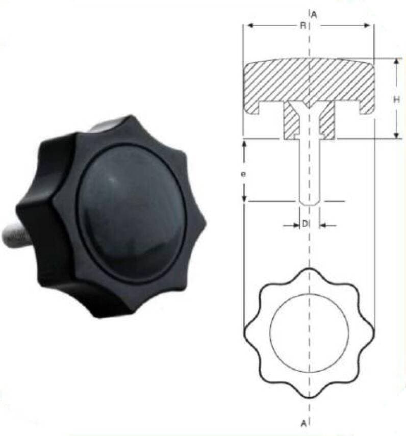 No5 M10x35 Yıldız Civatalı